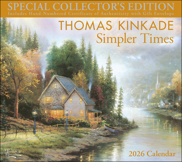 Thomas Kinkade Special Collector's Edition 2026 Deluxe Wall Calendar with Print