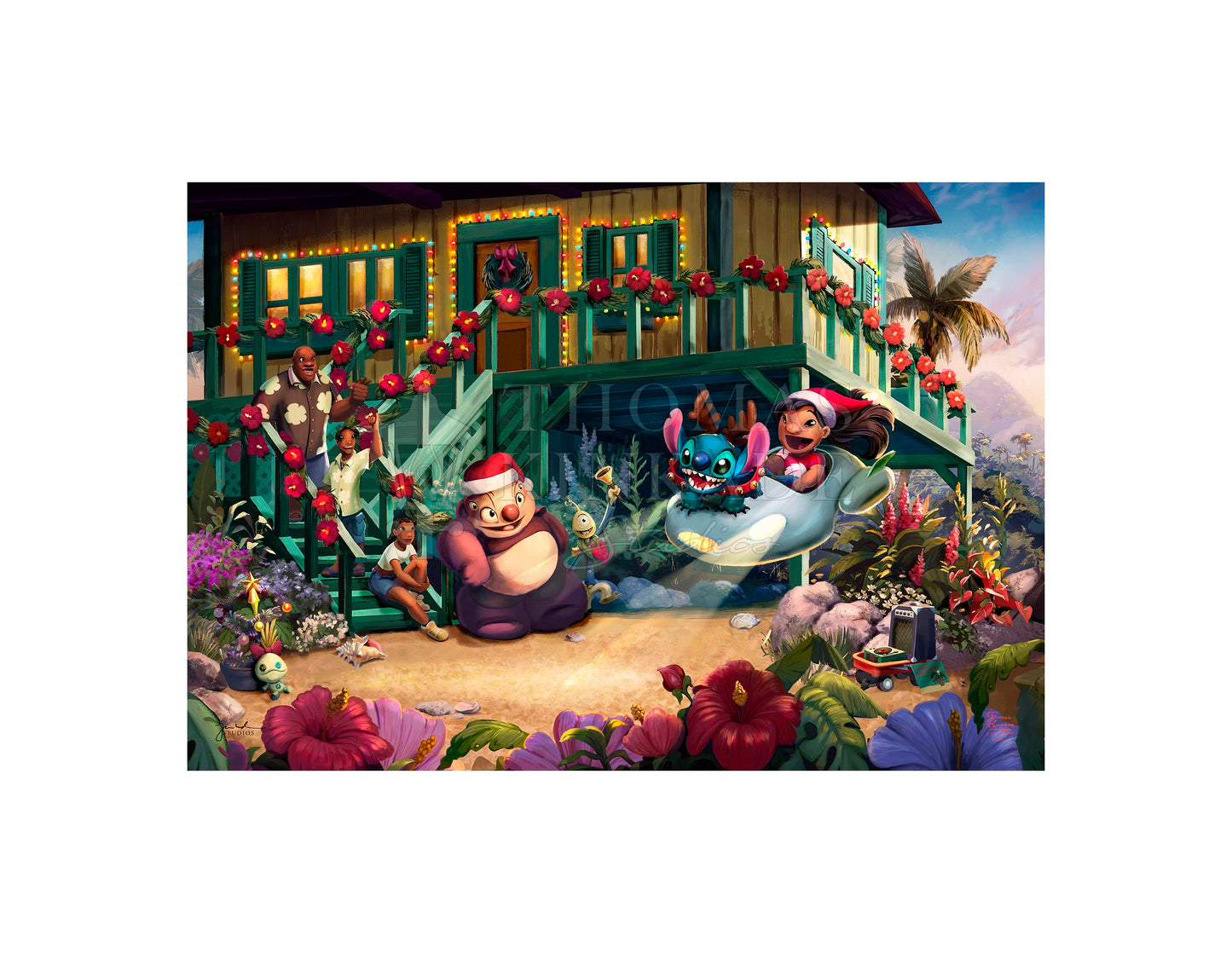 Disney Lilo and Stitch Aloha Christmas - Jewel Edition Art