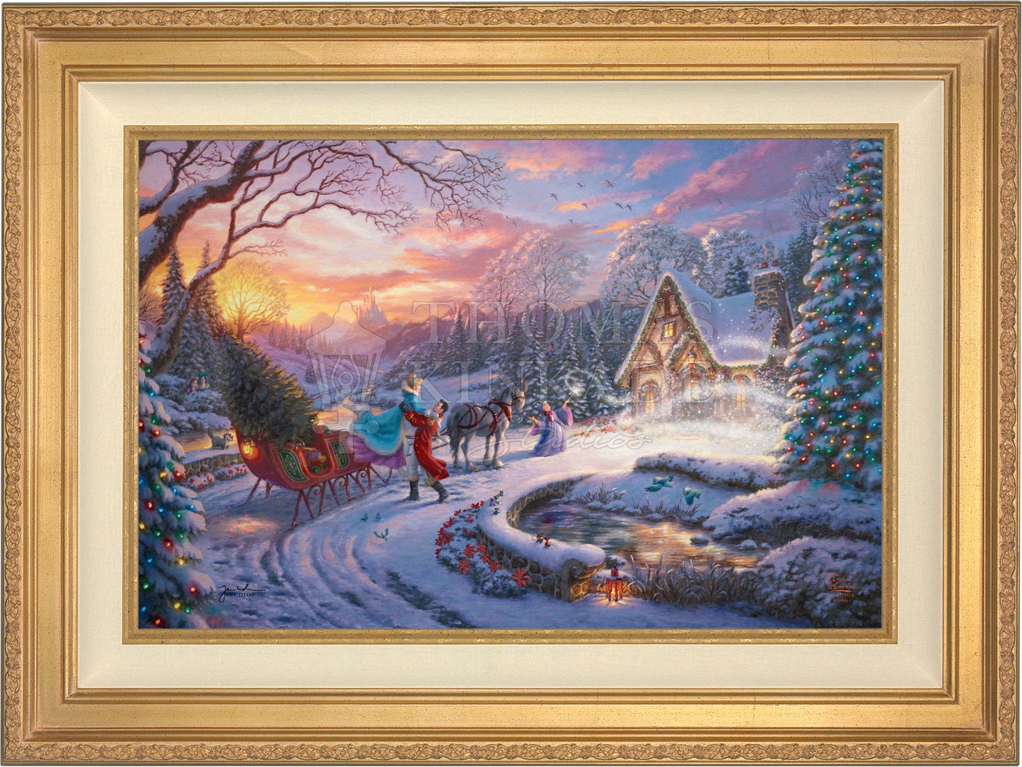 Disney Cinderella Bringing Home the Tree - Limited Edition Canvas