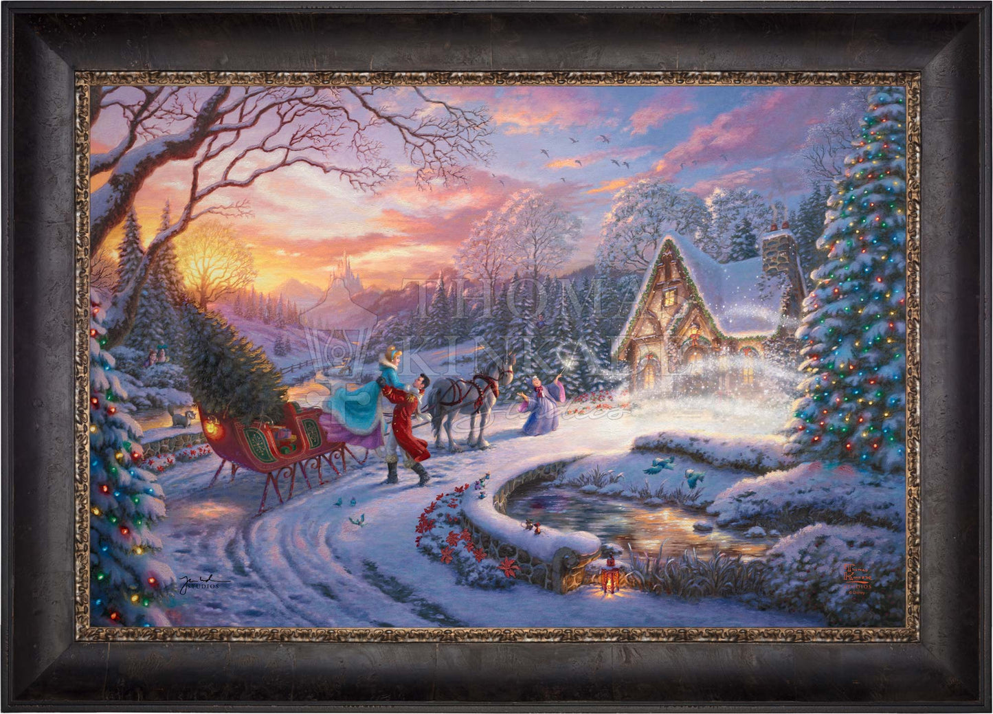 Disney Cinderella Bringing Home the Tree - Limited Edition Canvas