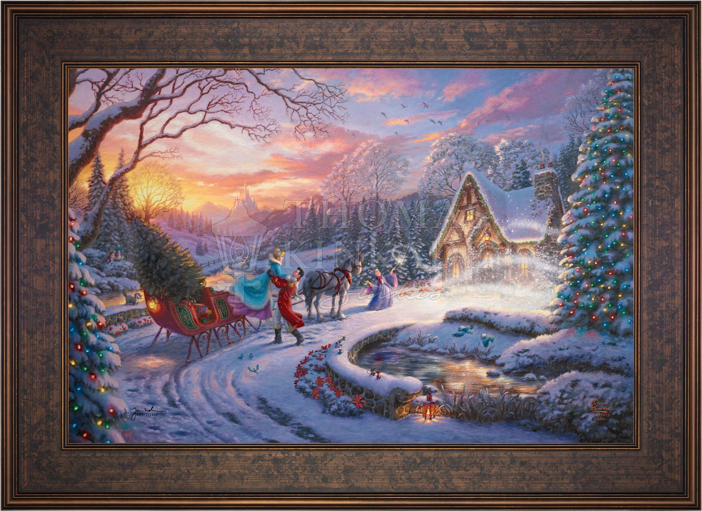 Disney Cinderella Bringing Home the Tree - Limited Edition Canvas