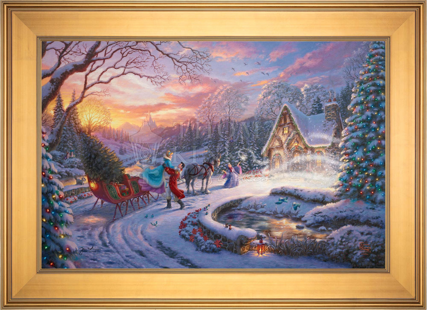 Disney Cinderella Bringing Home the Tree - Limited Edition Canvas