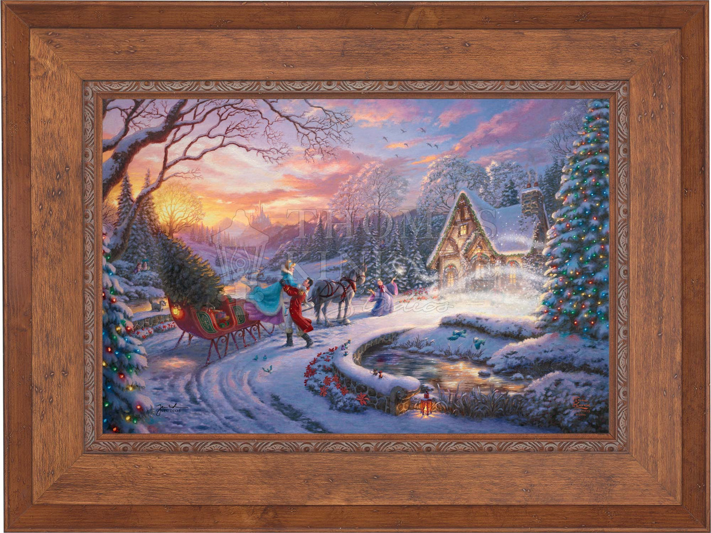 Disney Cinderella Bringing Home the Tree - Limited Edition Canvas