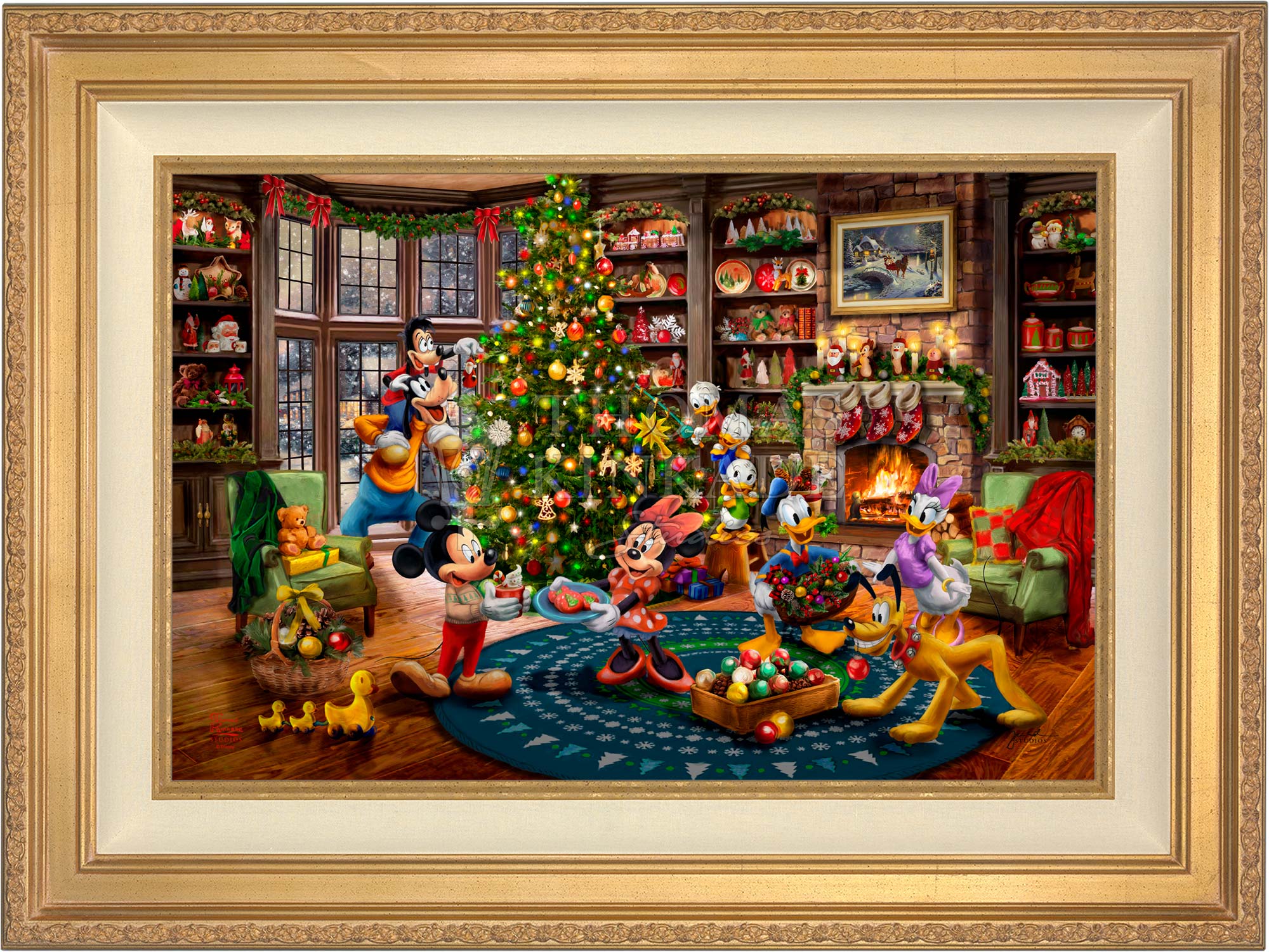 Shop Disney Mickey and Minnie Trimming the Tree - SA Edition Wall