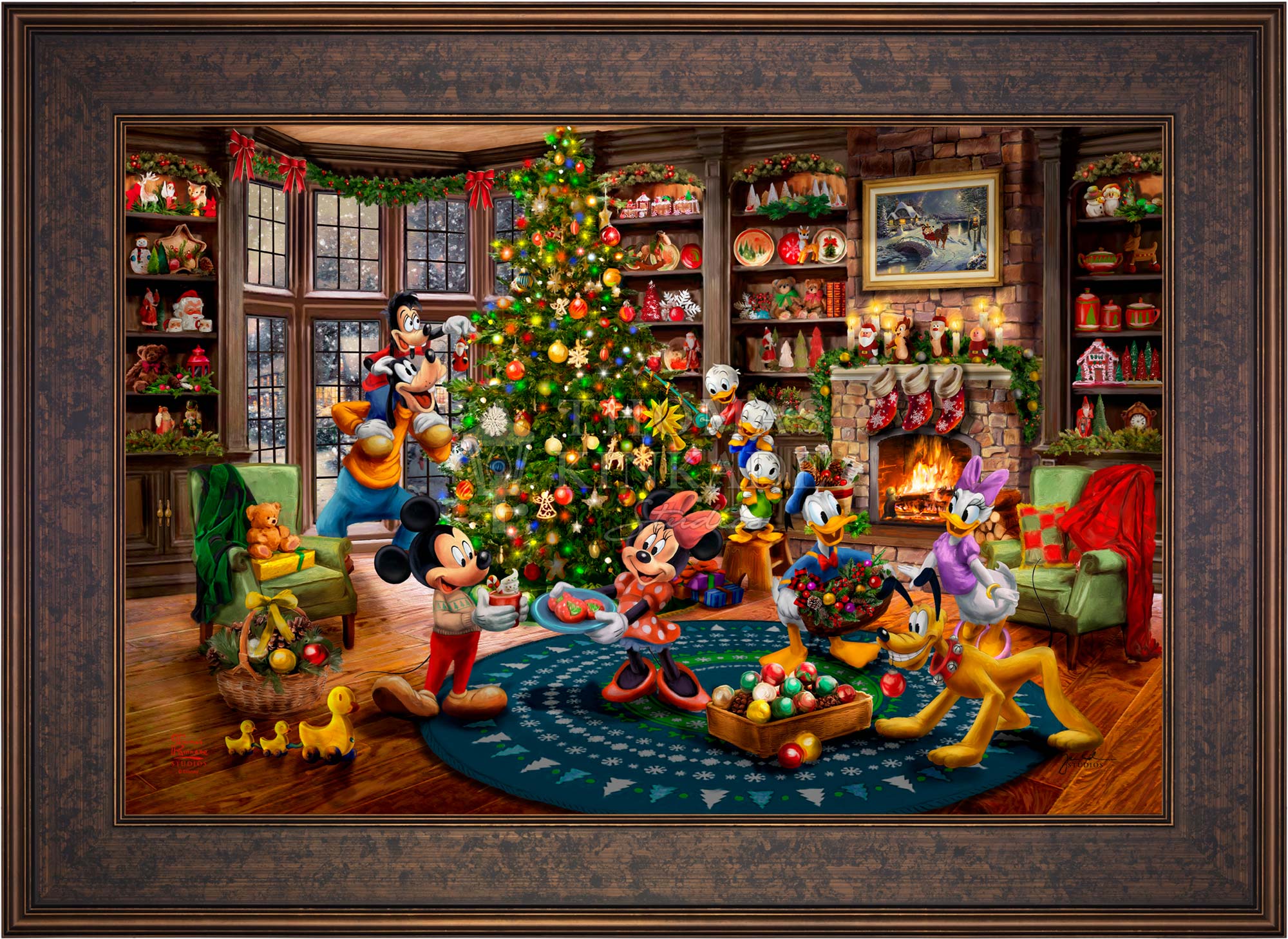 Shop Disney Mickey and Minnie Trimming the Tree - Jewel Edition