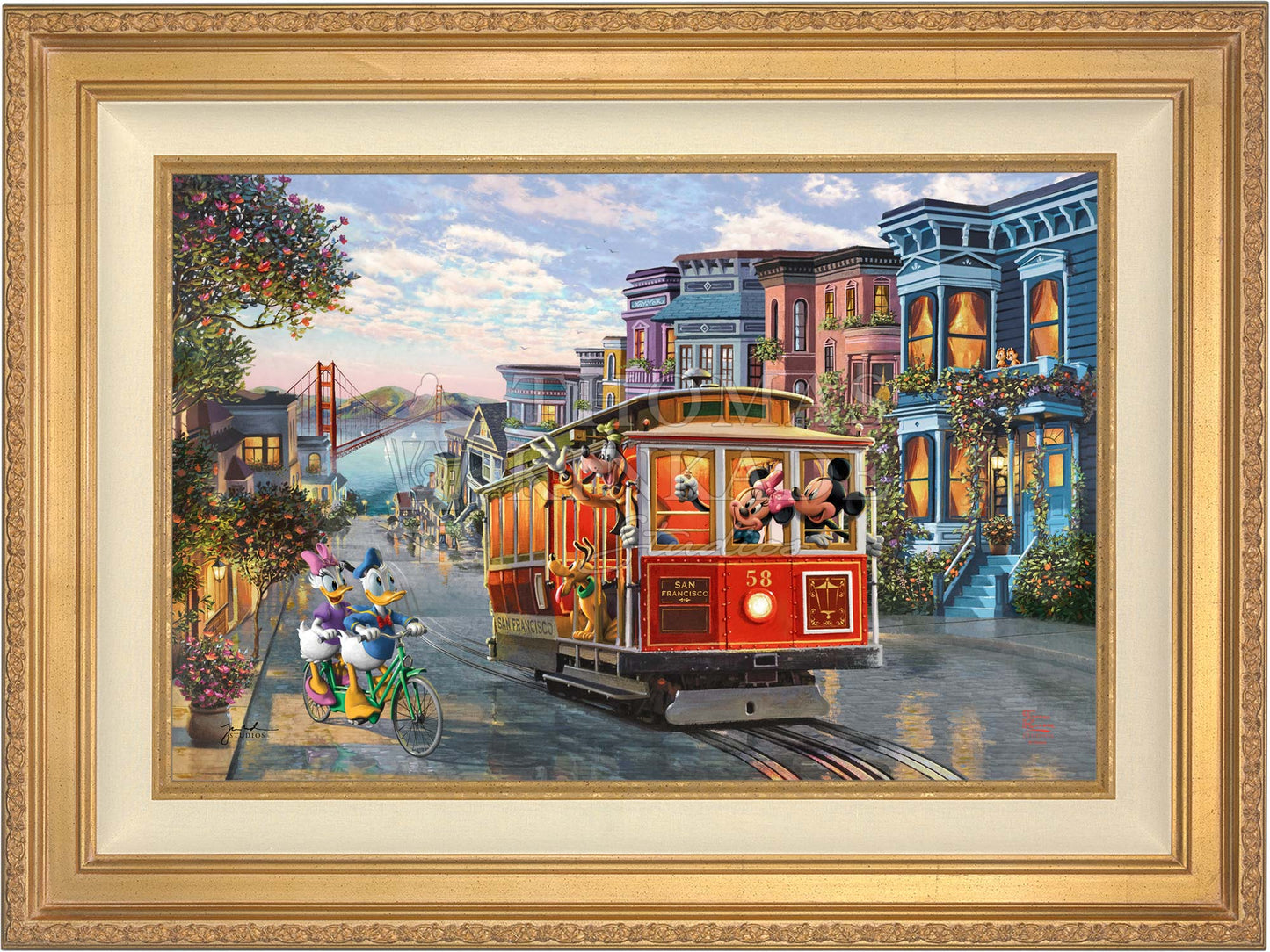 Disney Mickey and Minnie in San Francisco - Limited Edition Canvas