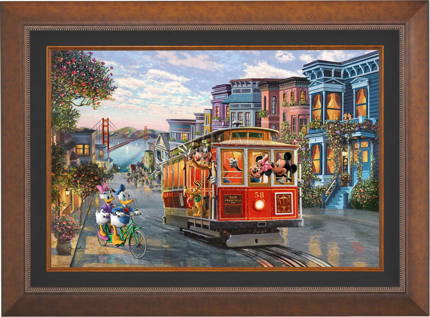 Disney Mickey and Minnie in San Francisco - Limited Edition Canvas