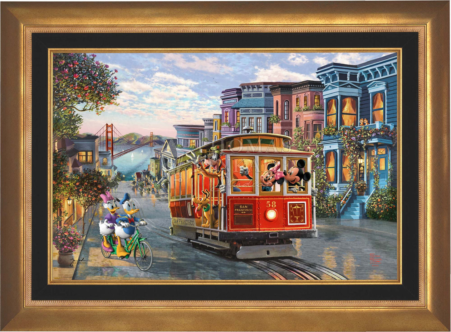 Disney Mickey and Minnie in San Francisco - Limited Edition Canvas