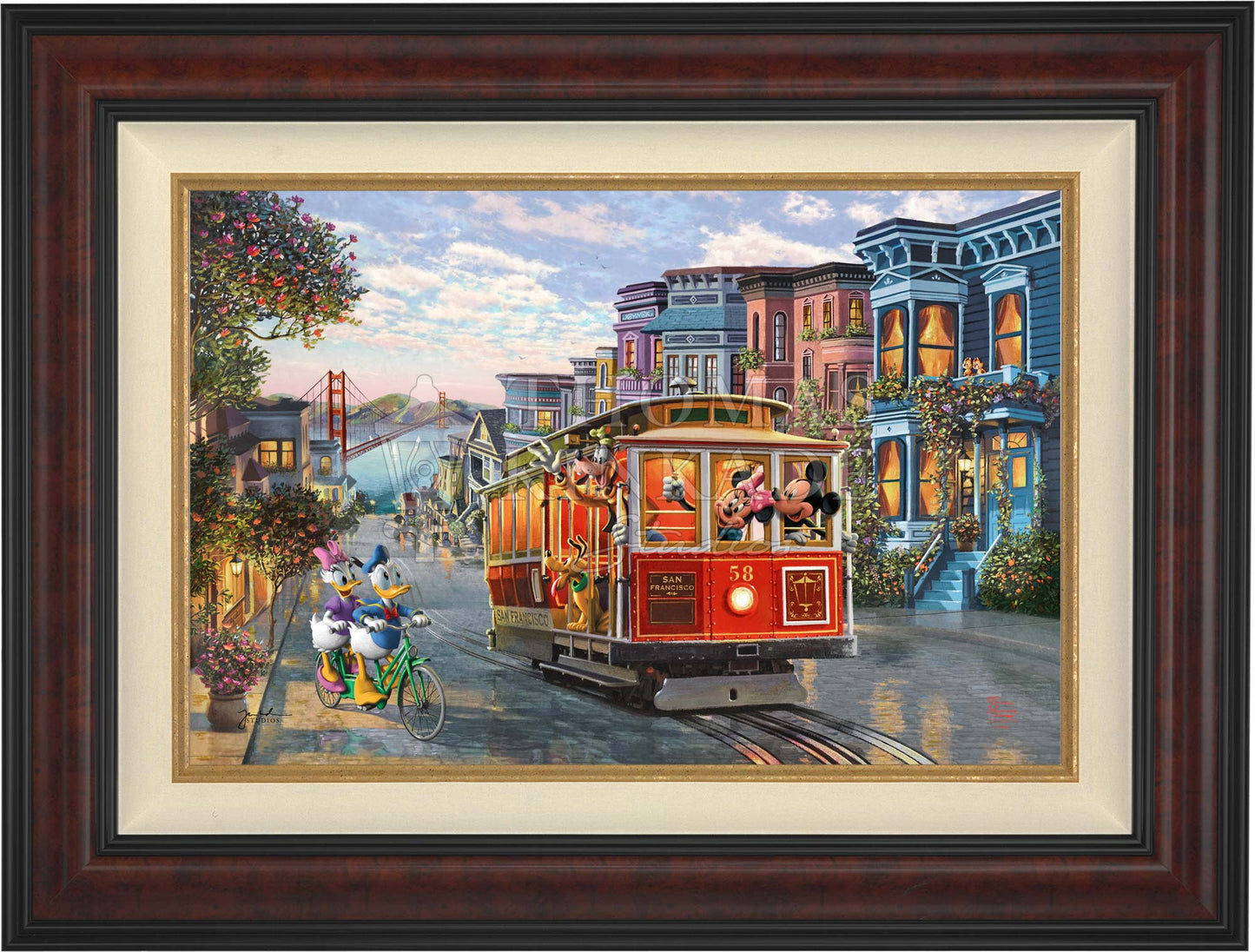 Disney Mickey and Minnie in San Francisco - Limited Edition Canvas
