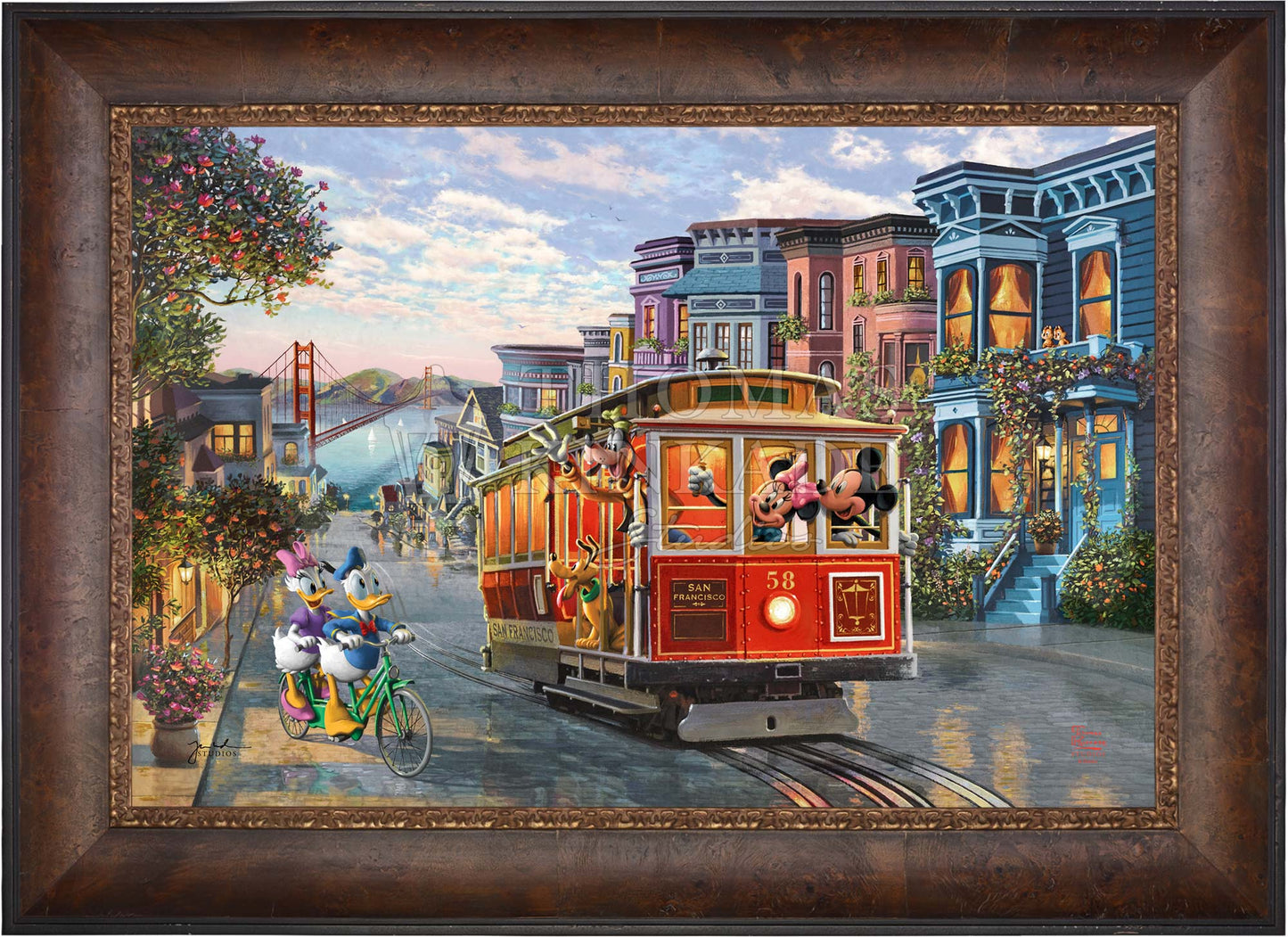 Disney Mickey and Minnie in San Francisco - Limited Edition Canvas