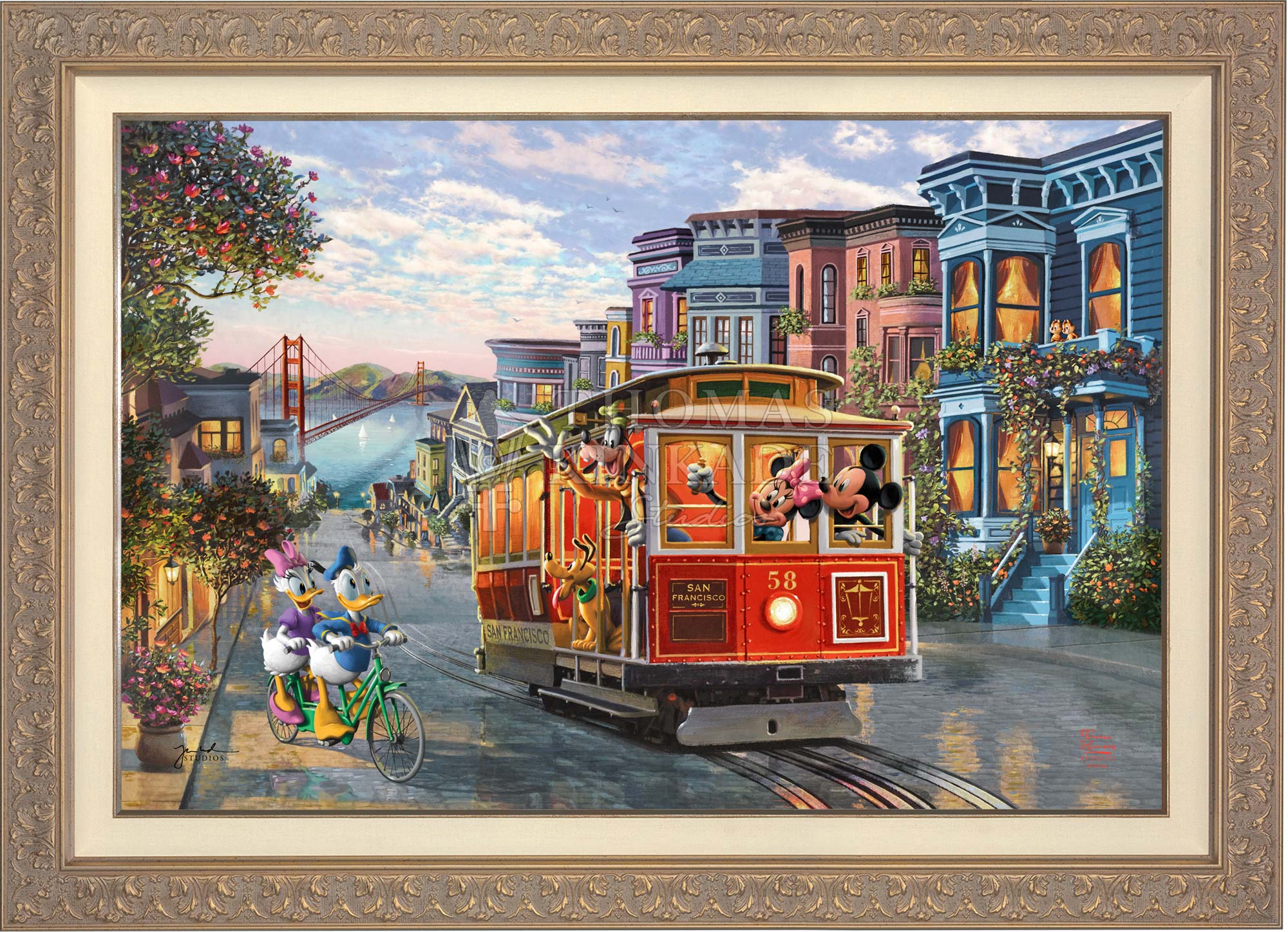 Disney Mickey and Minnie in San Francisco - Limited Edition Canvas