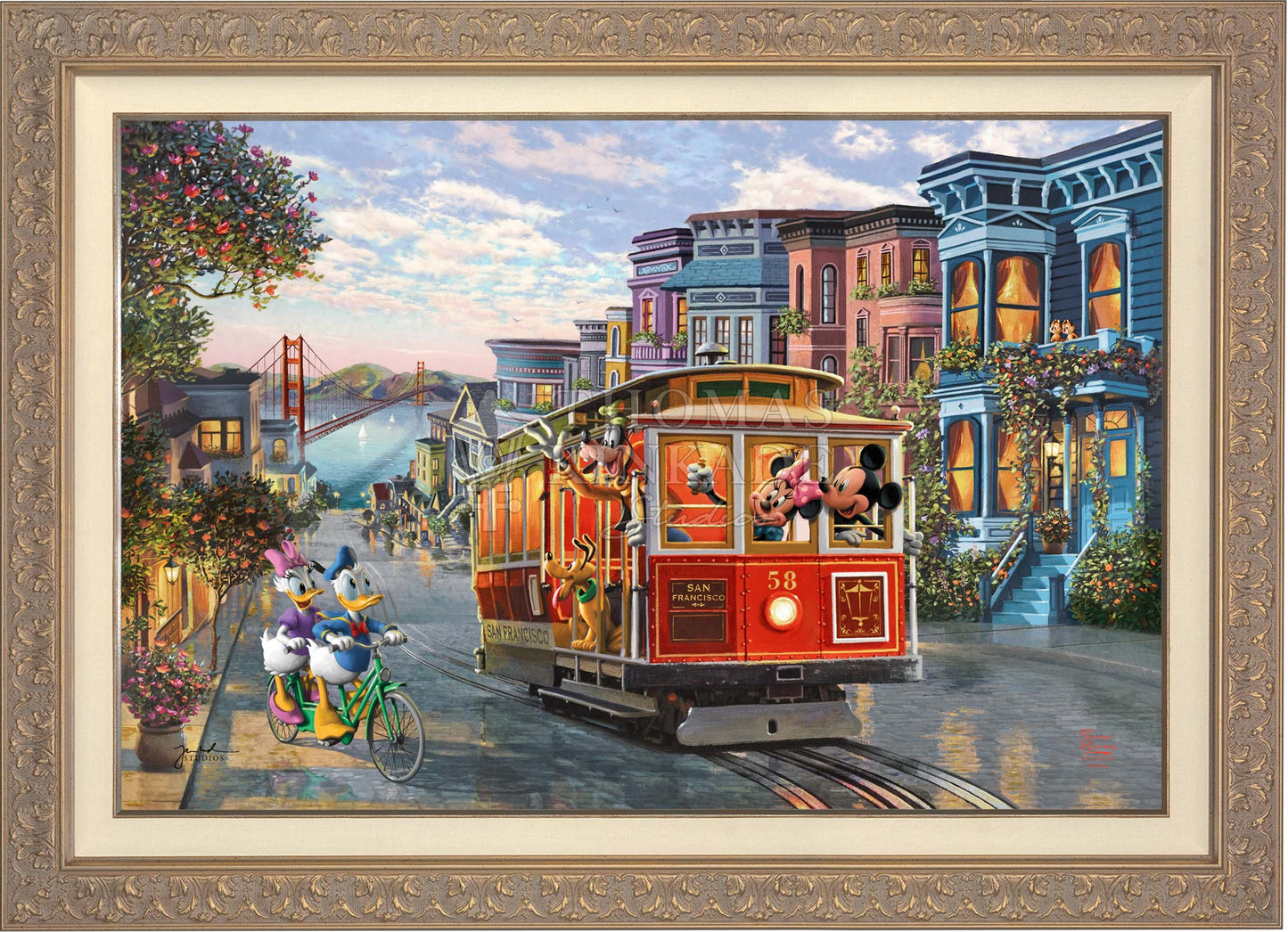 Disney Mickey and Minnie in San Francisco - Limited Edition Canvas