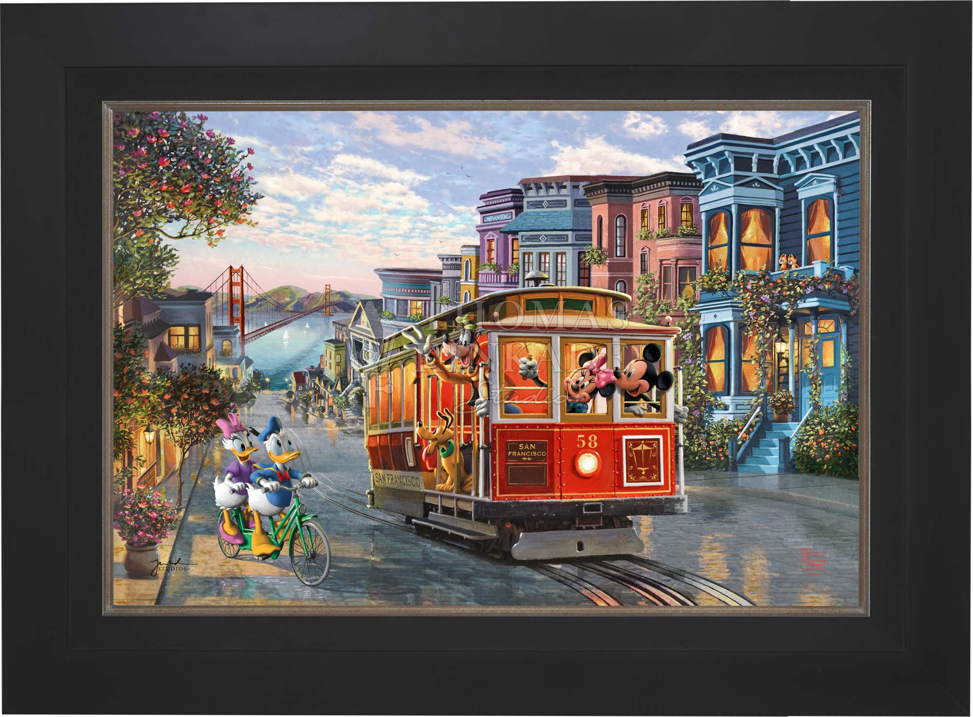 Disney Mickey and Minnie in San Francisco - Jewel Edition Art