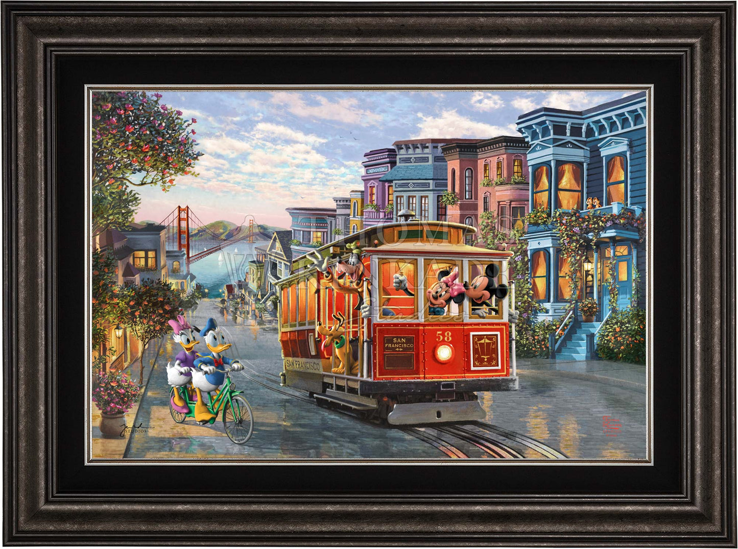 Disney Mickey and Minnie in San Francisco - Limited Edition Canvas