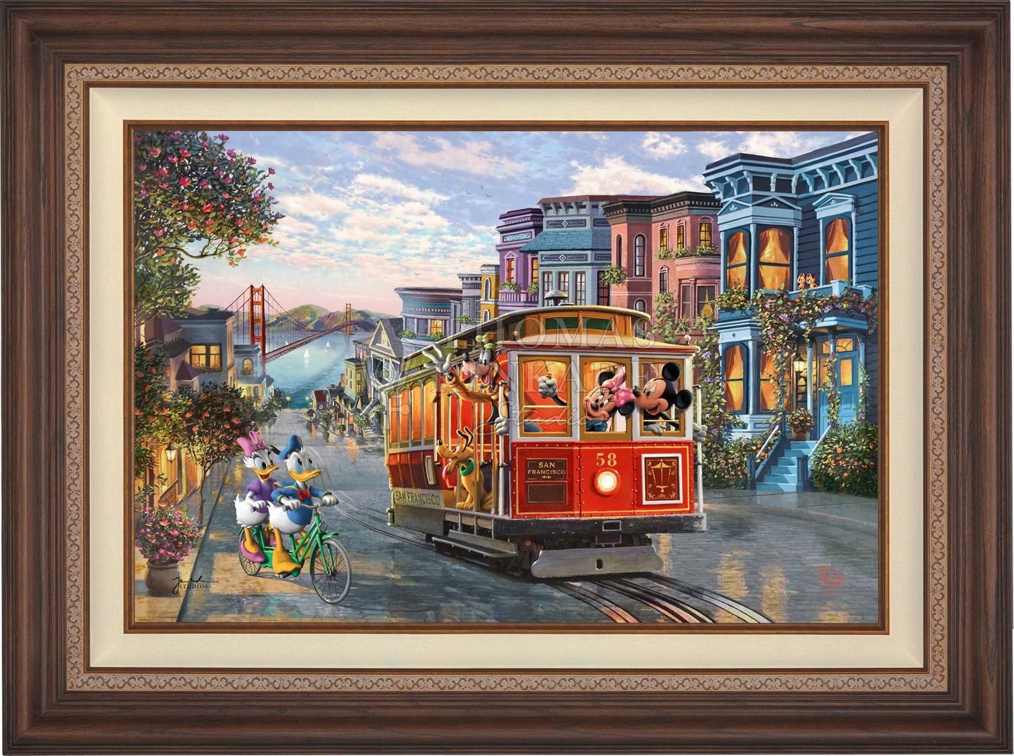 Disney Mickey and Minnie in San Francisco - Limited Edition Canvas