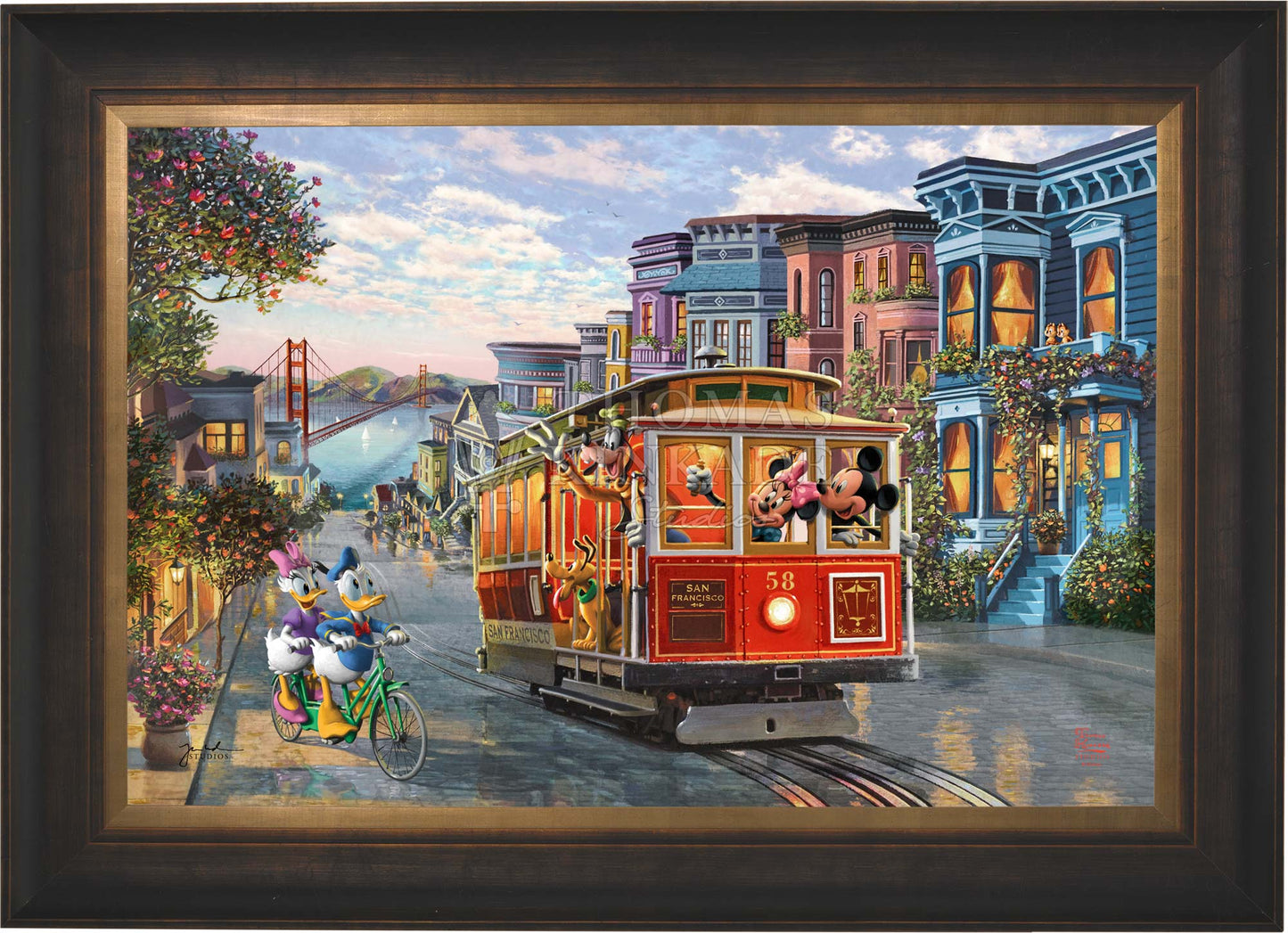 Disney Mickey and Minnie in San Francisco - Limited Edition Canvas