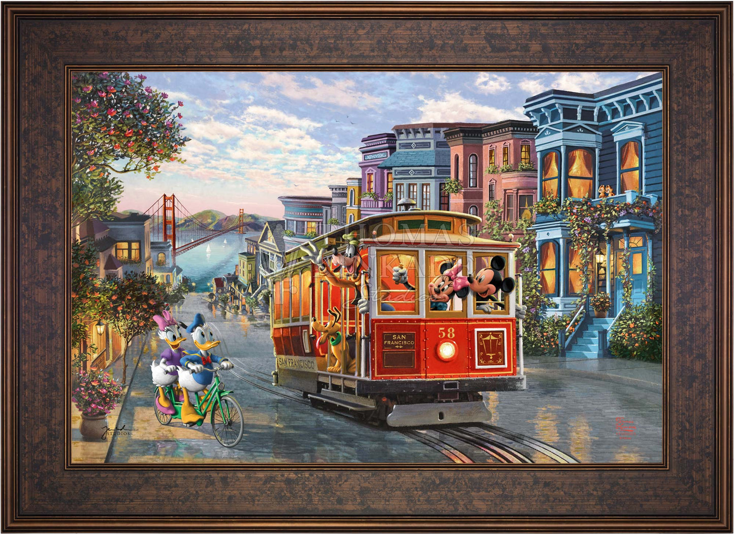Disney Mickey and Minnie in San Francisco - Limited Edition Canvas