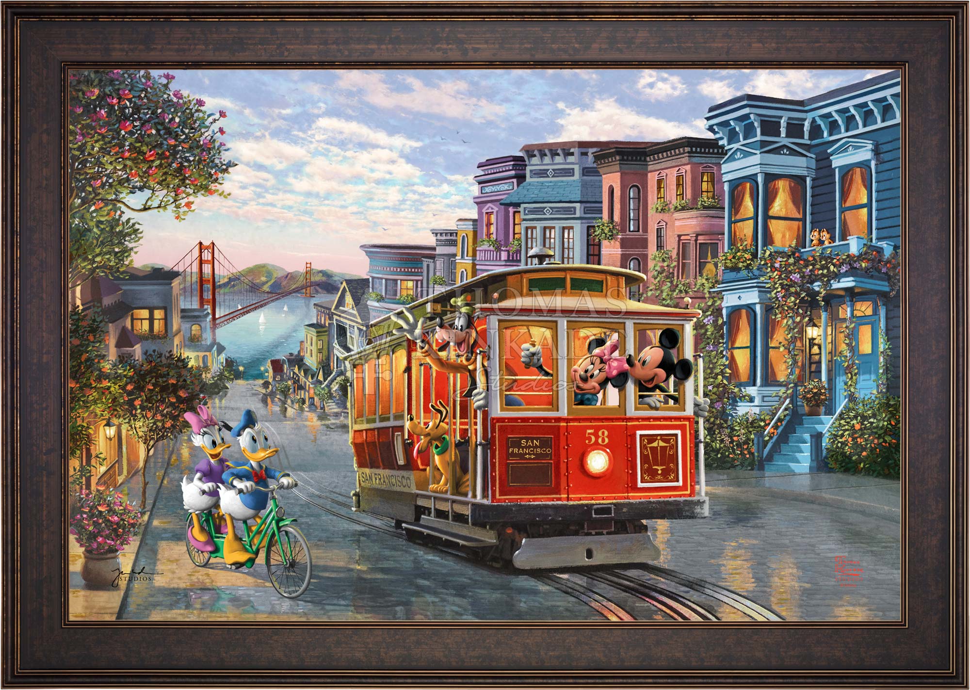 Disney Mickey and Minnie in San Francisco - Jewel Edition Art
