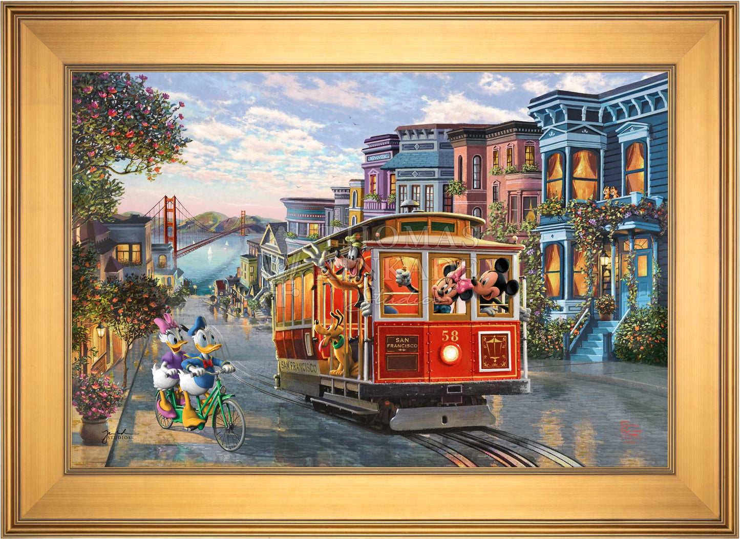 Disney Mickey and Minnie in San Francisco - Limited Edition Canvas