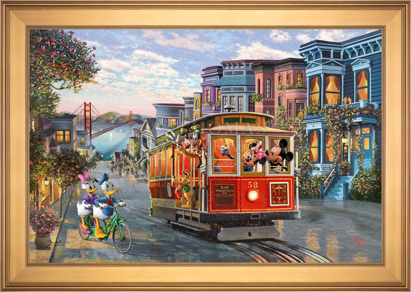 Disney Mickey and Minnie in San Francisco - Limited Edition Canvas