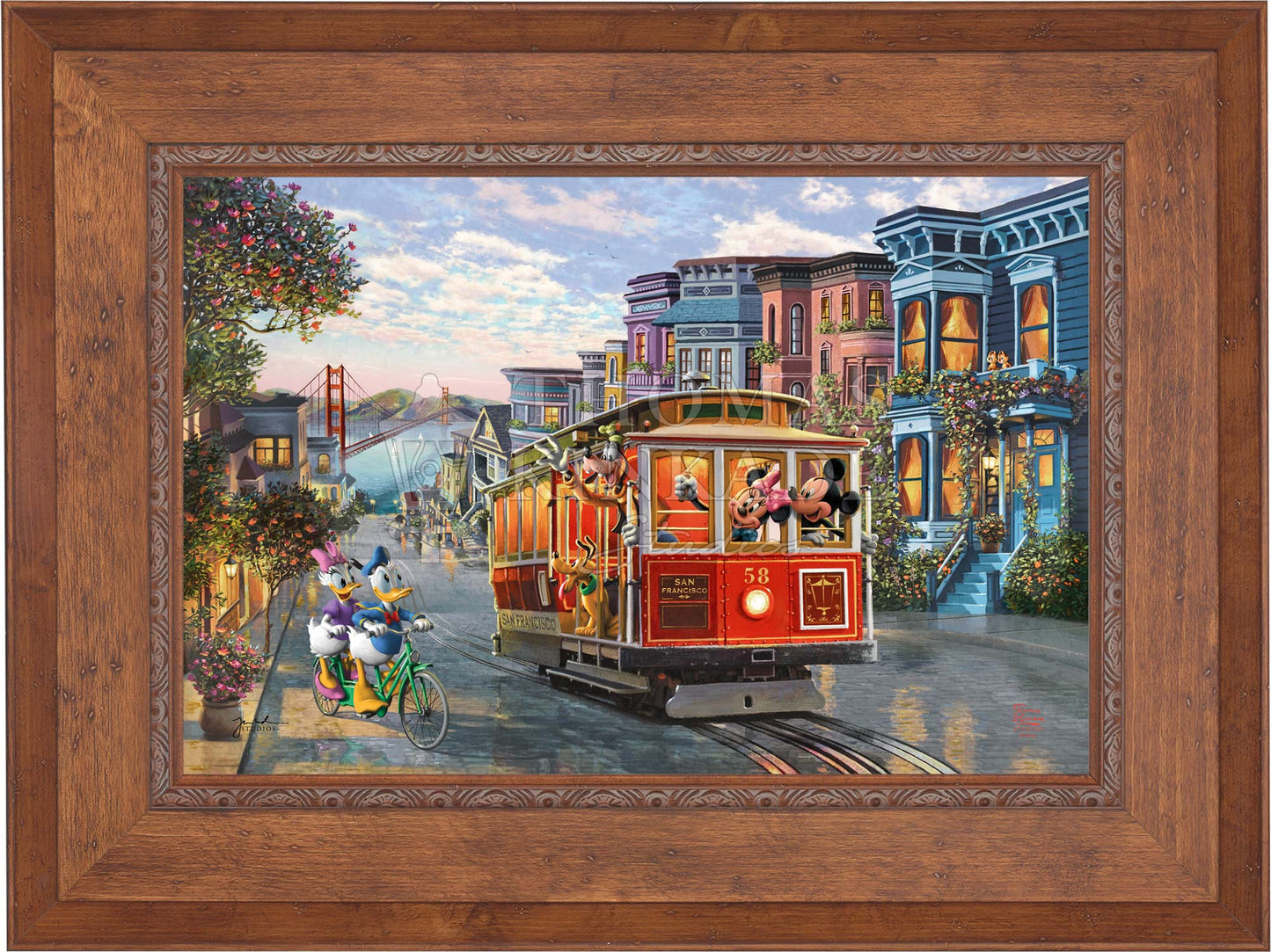 Disney Mickey and Minnie in San Francisco - Limited Edition Canvas