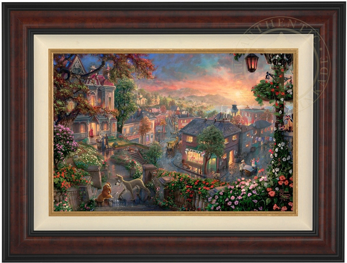 *RARE* Disney Lady and the Tramp Canvas Burl 18" x 27" #1