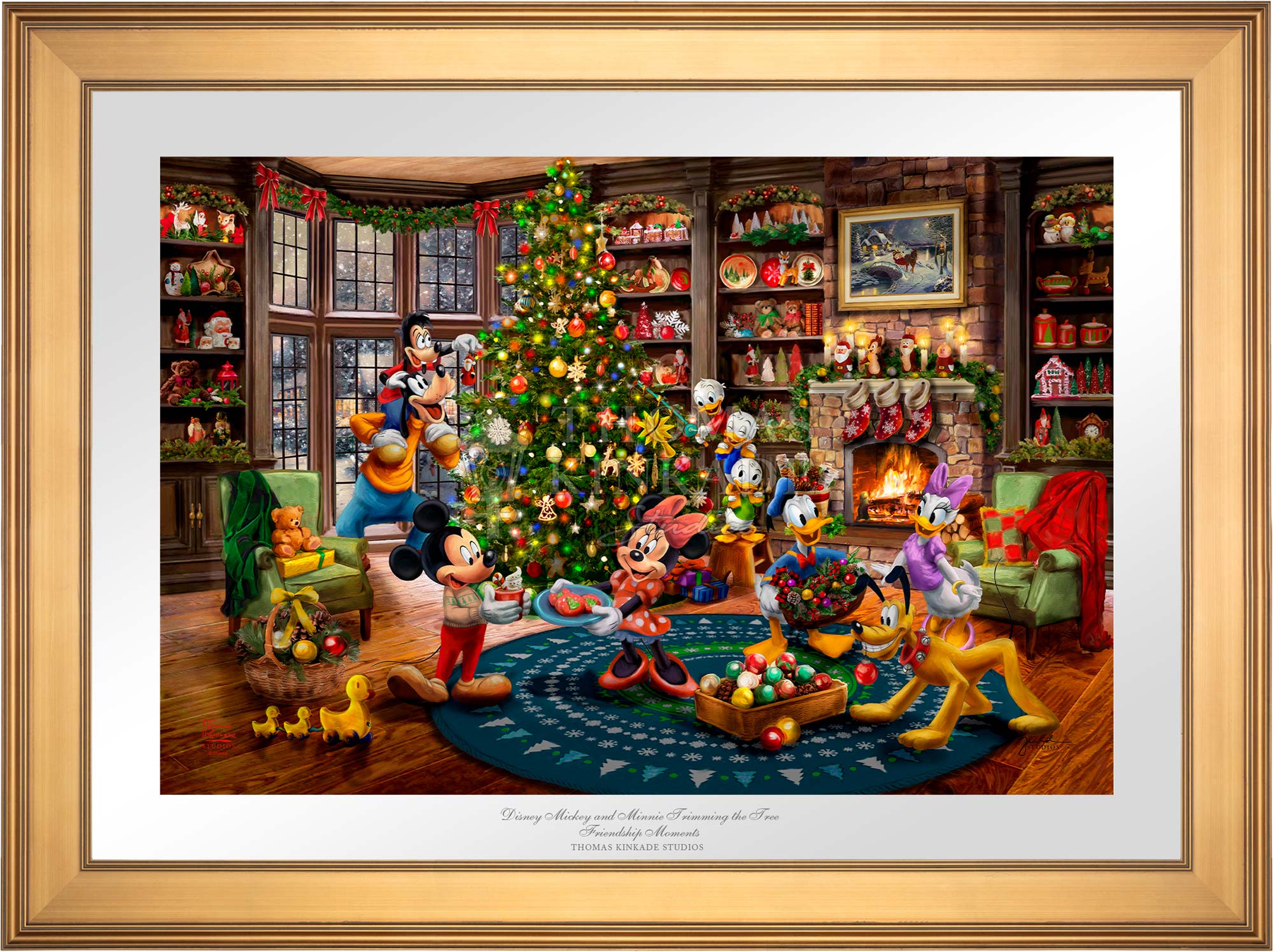 Disney Mickey and Minnie Trimming the Tree - Limited Edition Paper