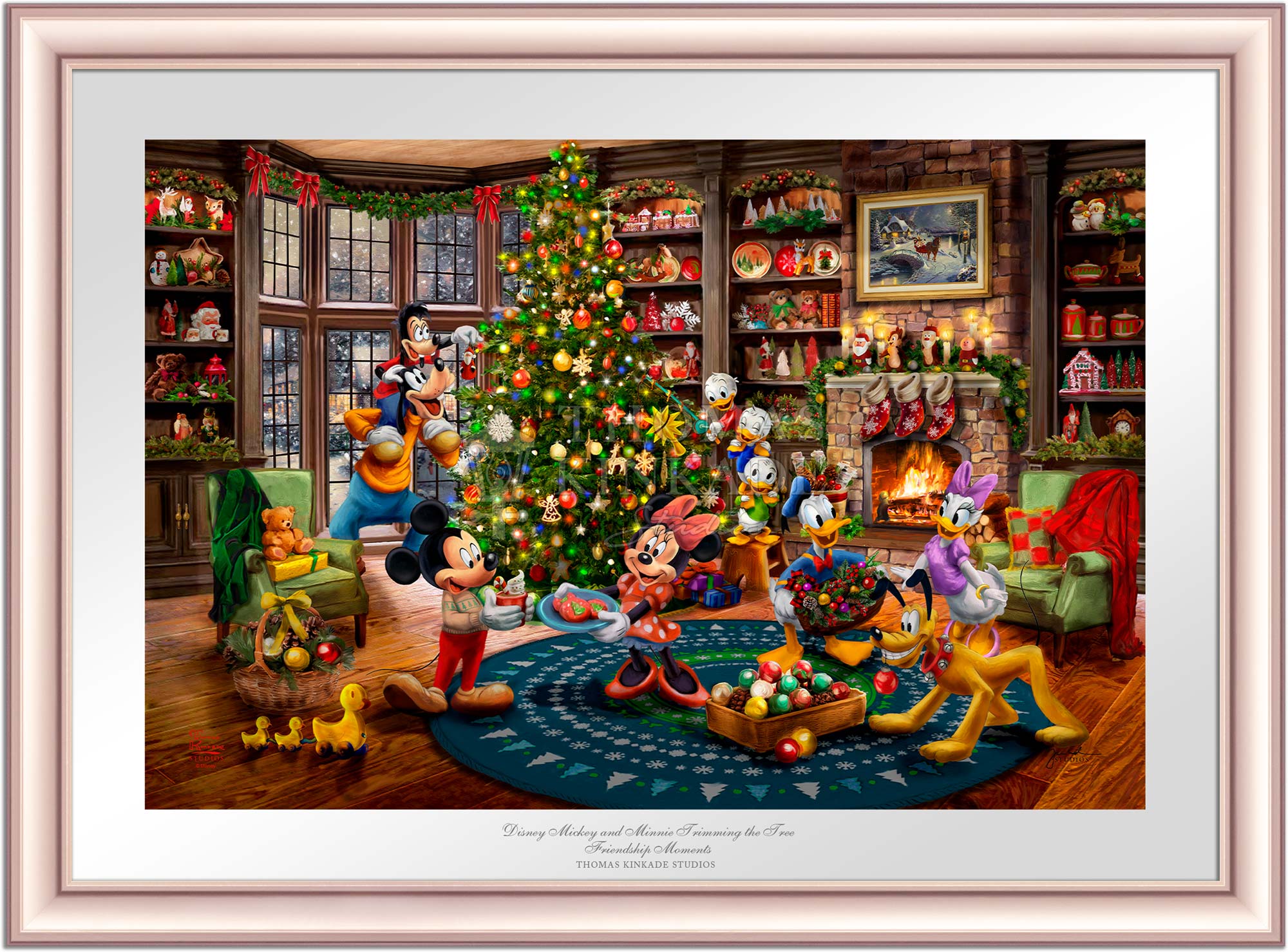 Disney Mickey and Minnie Trimming the Tree - Limited Edition Paper
