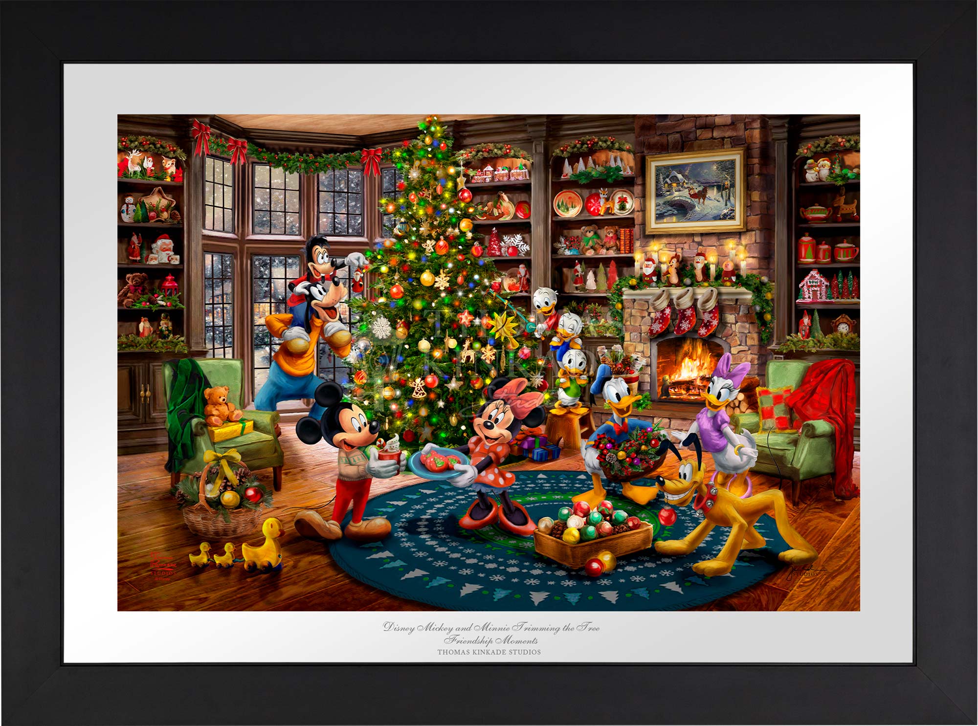 Disney Mickey and Minnie Trimming the Tree - Limited Edition Paper