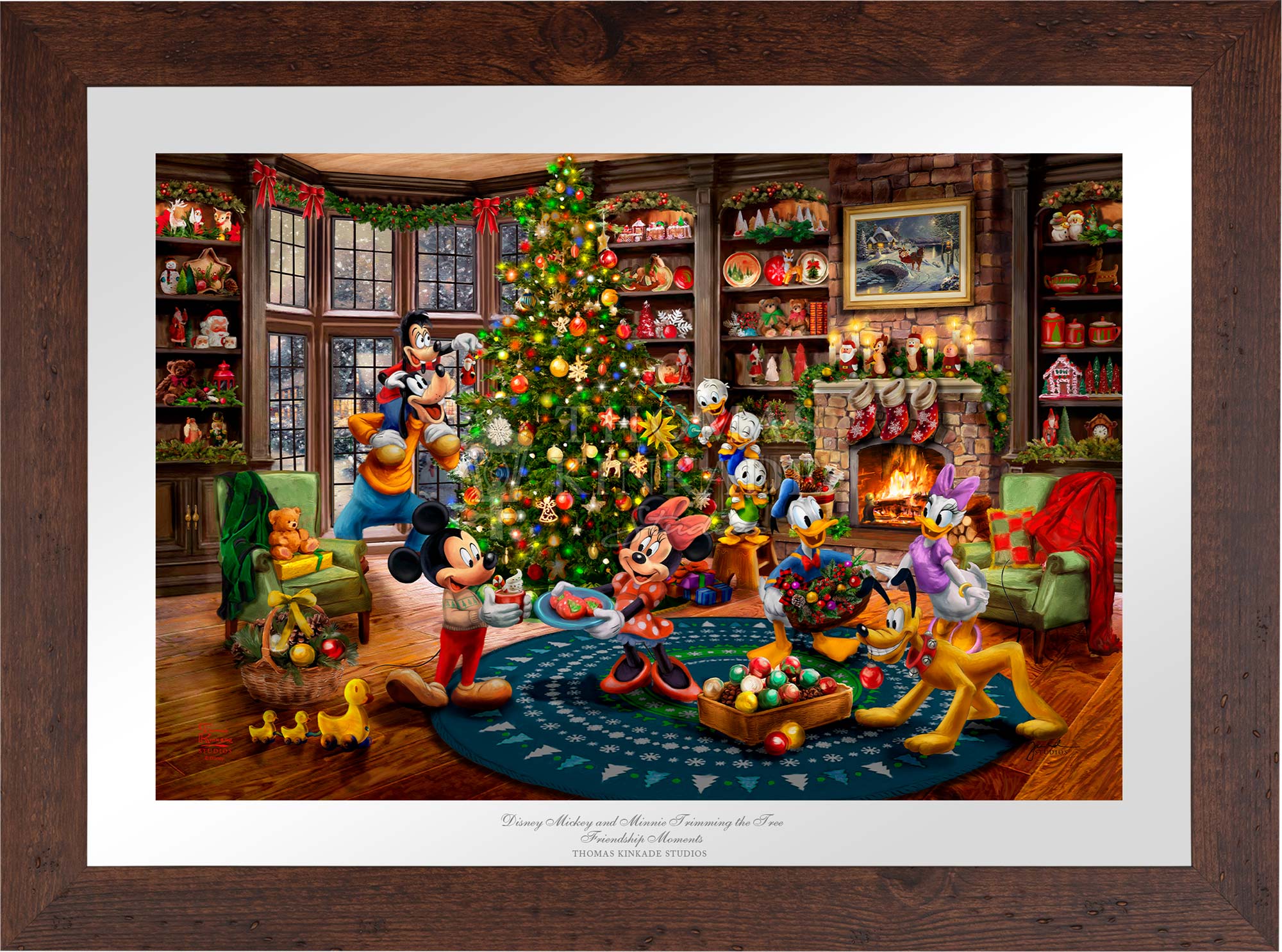 Disney Mickey and Minnie Trimming the Tree - Limited Edition Paper