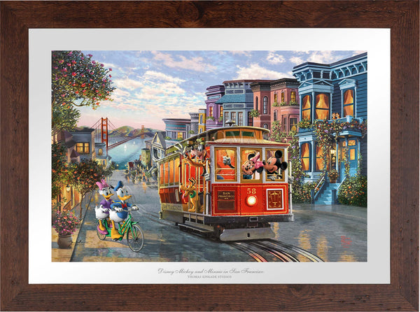 Disney Mickey and Minnie in San Francisco - Limited Edition Paper