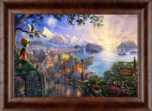 Disney Pinocchio Wishes Upon A Star - Personalized Framed Canvas