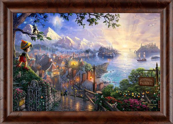 Disney Pinocchio Wishes Upon A Star - Personalized Framed Canvas