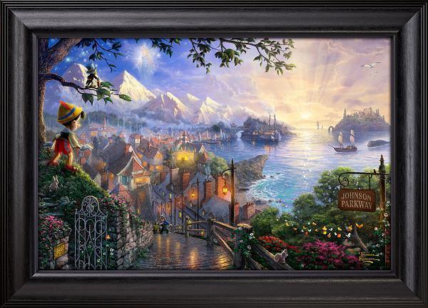 Disney Pinocchio Wishes Upon A Star - Personalized Framed Canvas
