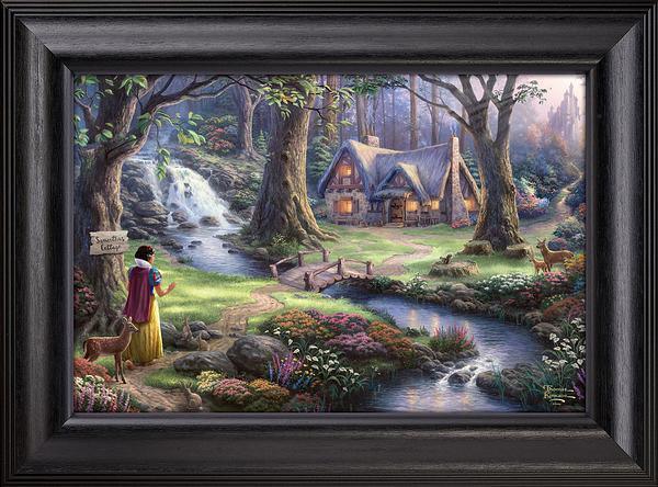 Disney Snow White Discovers the Cottage - Personalized Framed Canvas