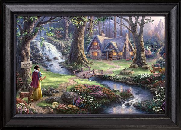 Disney Snow White Discovers the Cottage - Personalized Framed Canvas