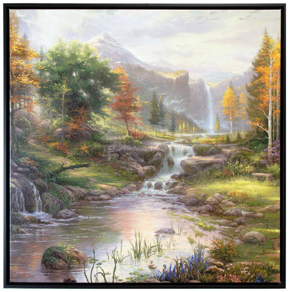 Mountain Cathedral フレーム付き リトグラフ作品 Kinkade Thomas Lodge Edition Limited Paper Edition Limited - 絵画