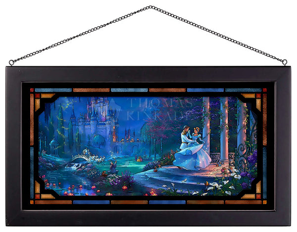 Disney Cinderella Dancing in the Starlight - 13" x 23" Framed Glass Art