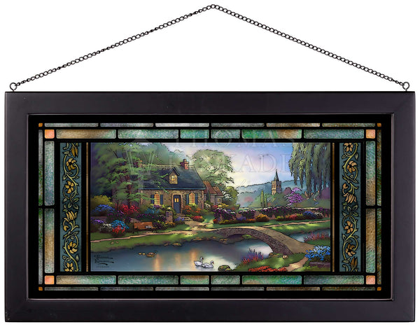 Stoney Creek Cottage - 13" x 23" Framed Glass Art