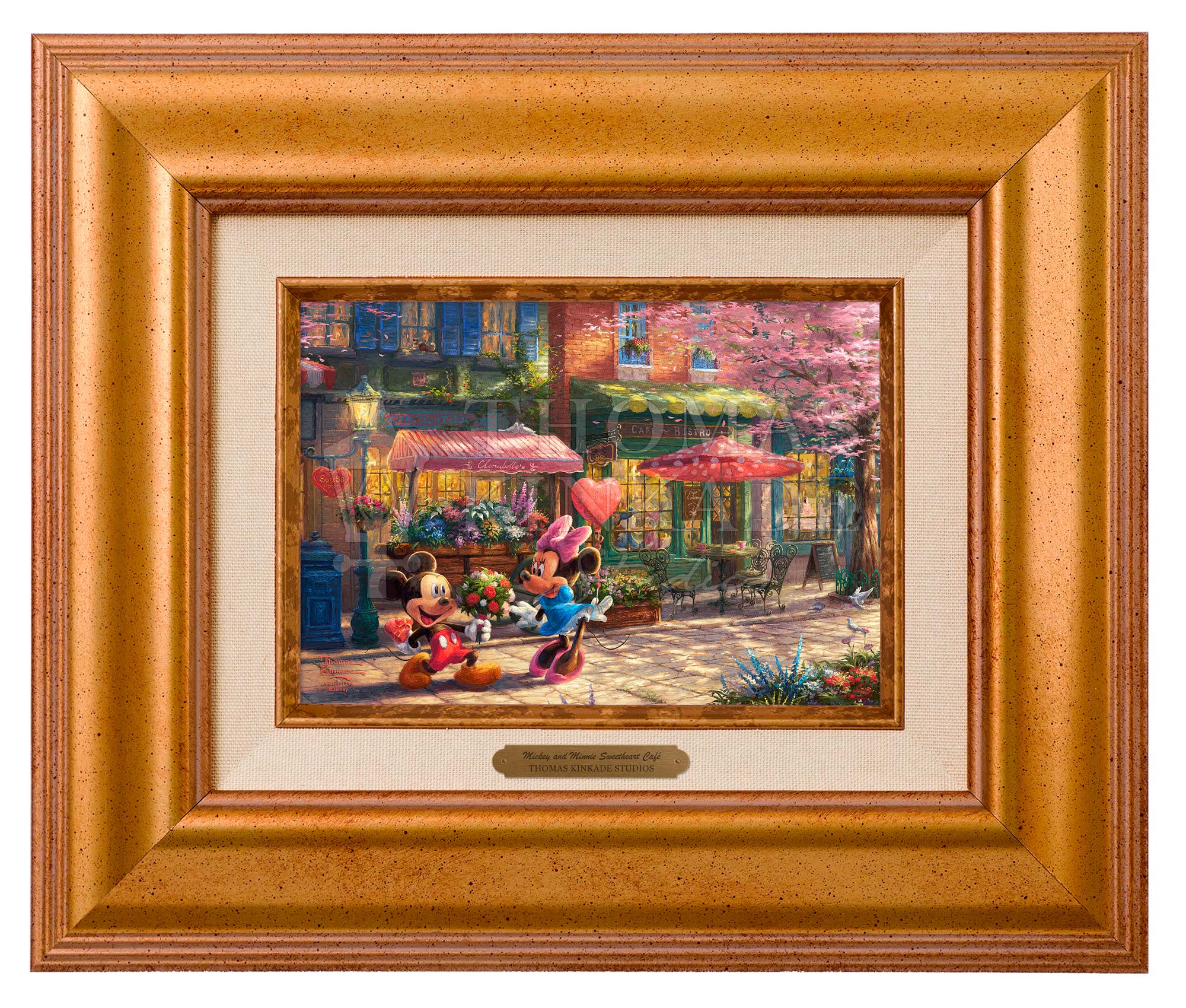 絵画　ミッキー＋ミニー 恋人達の銀食器 / Lover's silverware Shop Disney Mickey and Minnie - Sweetheart Café - Brushworks Wall