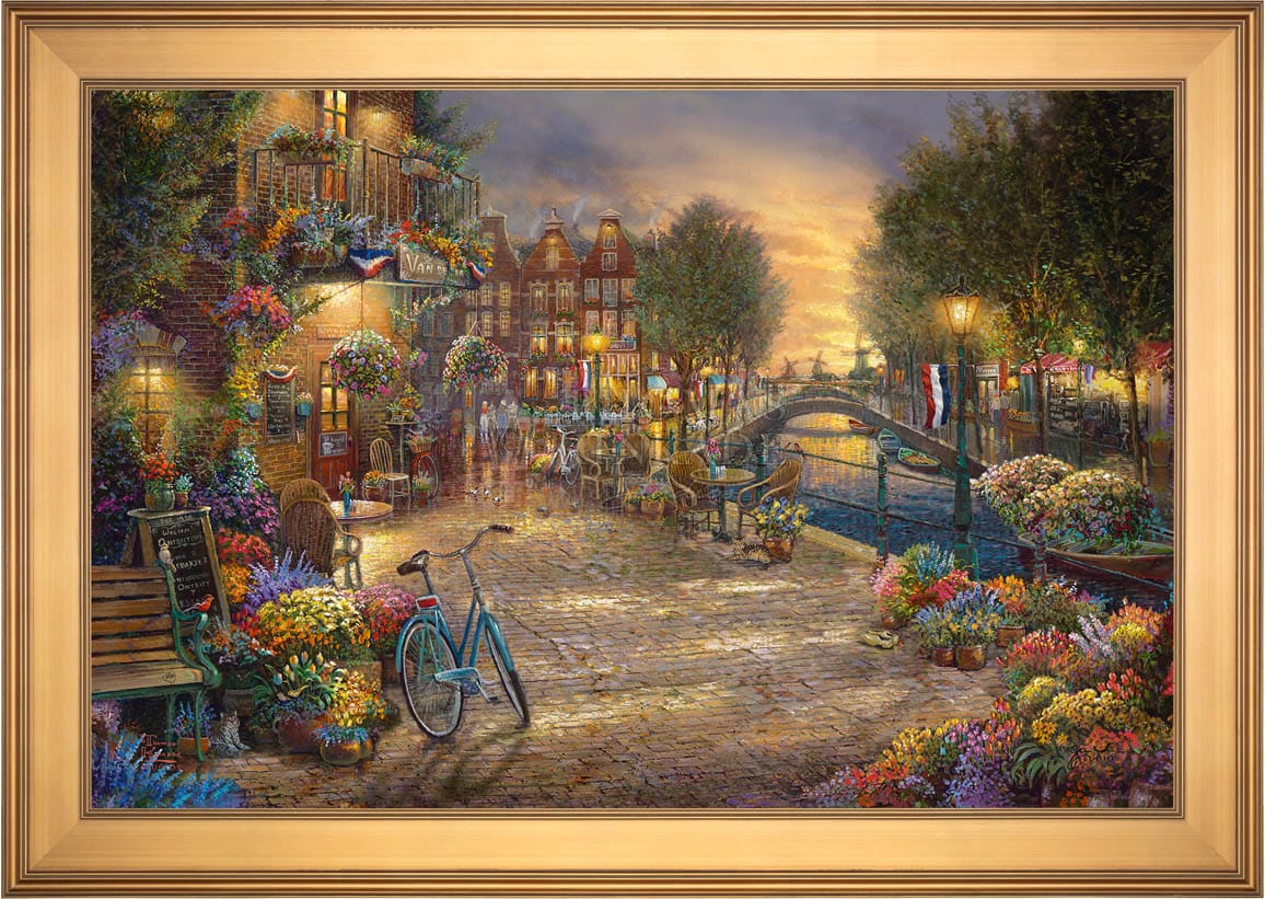 Amsterdam Café - Limited Edition Canvas – Thomas Kinkade Studios