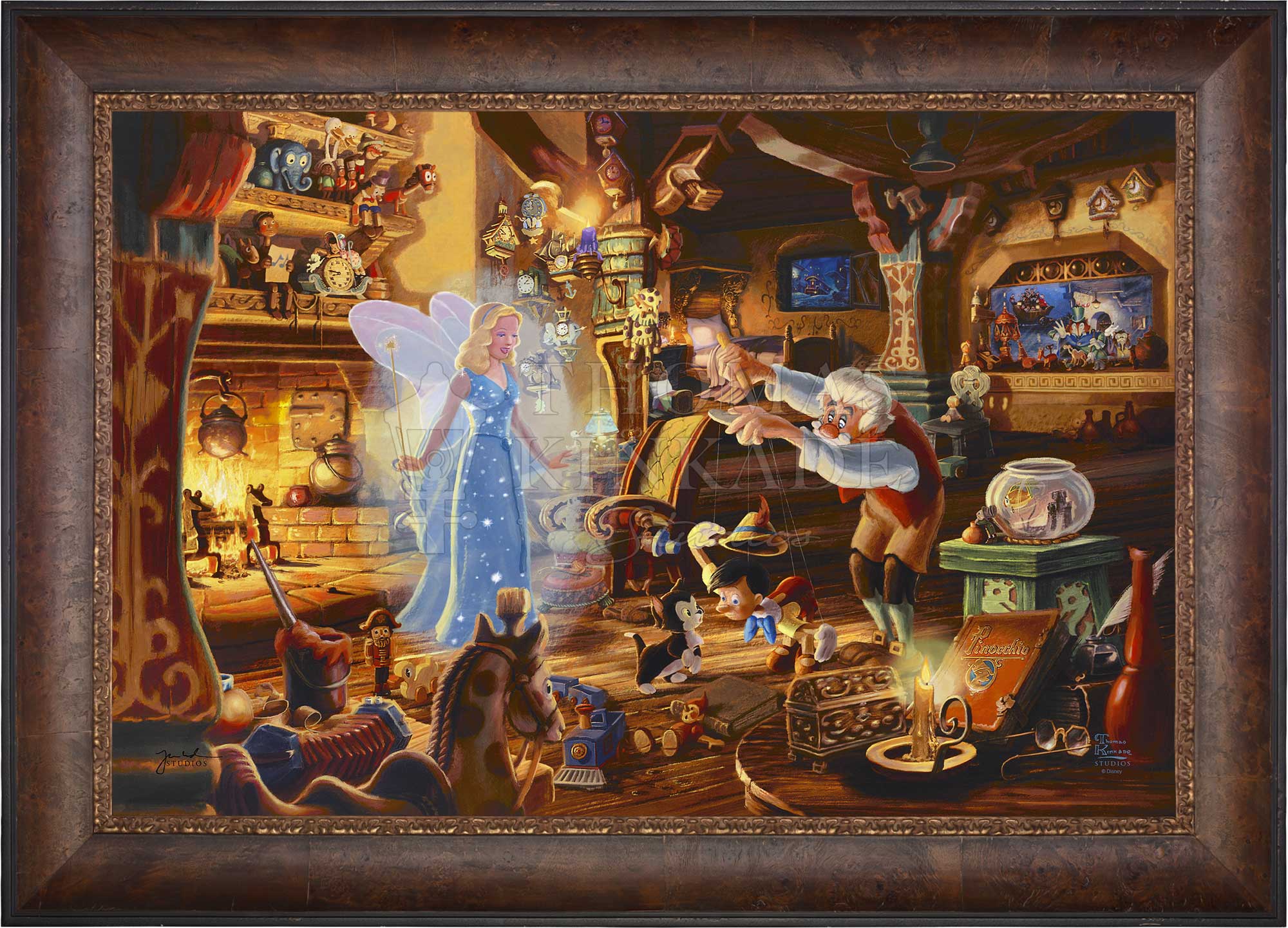 Disney Geppetto's Pinocchio - Jewel Edition Art – Thomas Kinkade