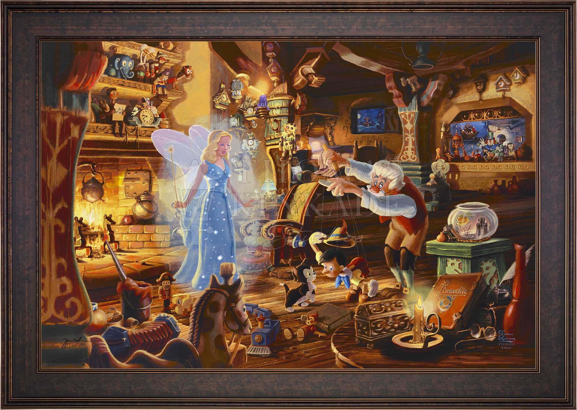 Disney Geppetto's Pinocchio - Jewel Edition Art – Thomas Kinkade