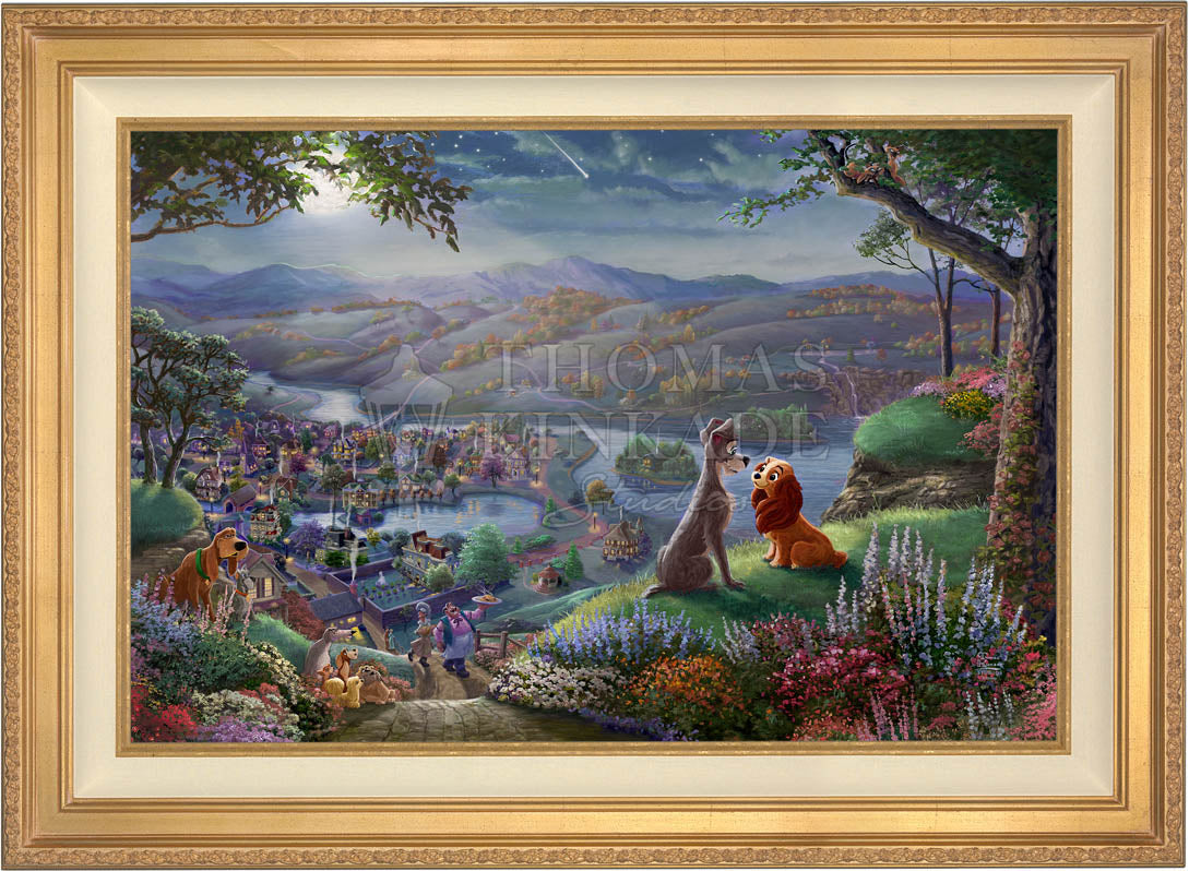Disney Lady and the Tramp Falling in Love - Jewel Edition Art