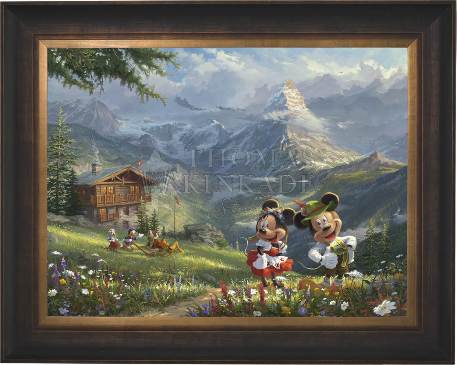 Disney Mickey and Minnie in the Alps - Jewel Edition Art Jewel
