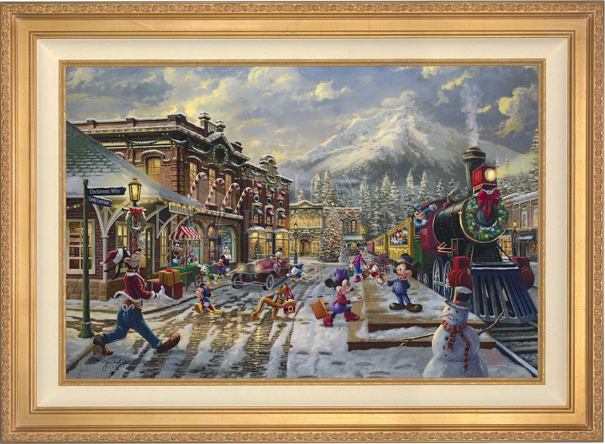 Disney Mickey and Minnie Candy Cane Express - Jewel Edition Art