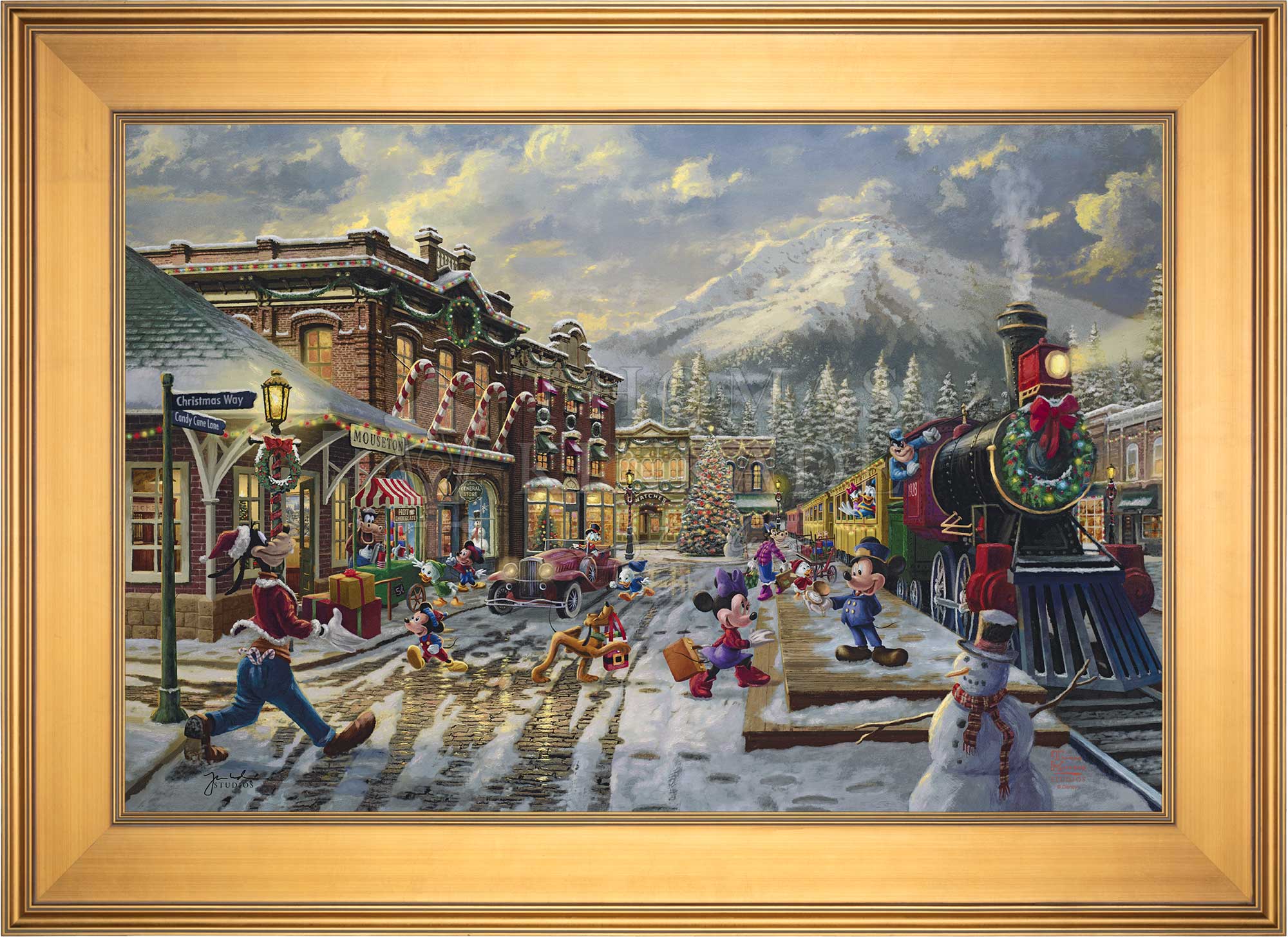 Disney Mickey and Minnie Candy Cane Express - Jewel Edition Art