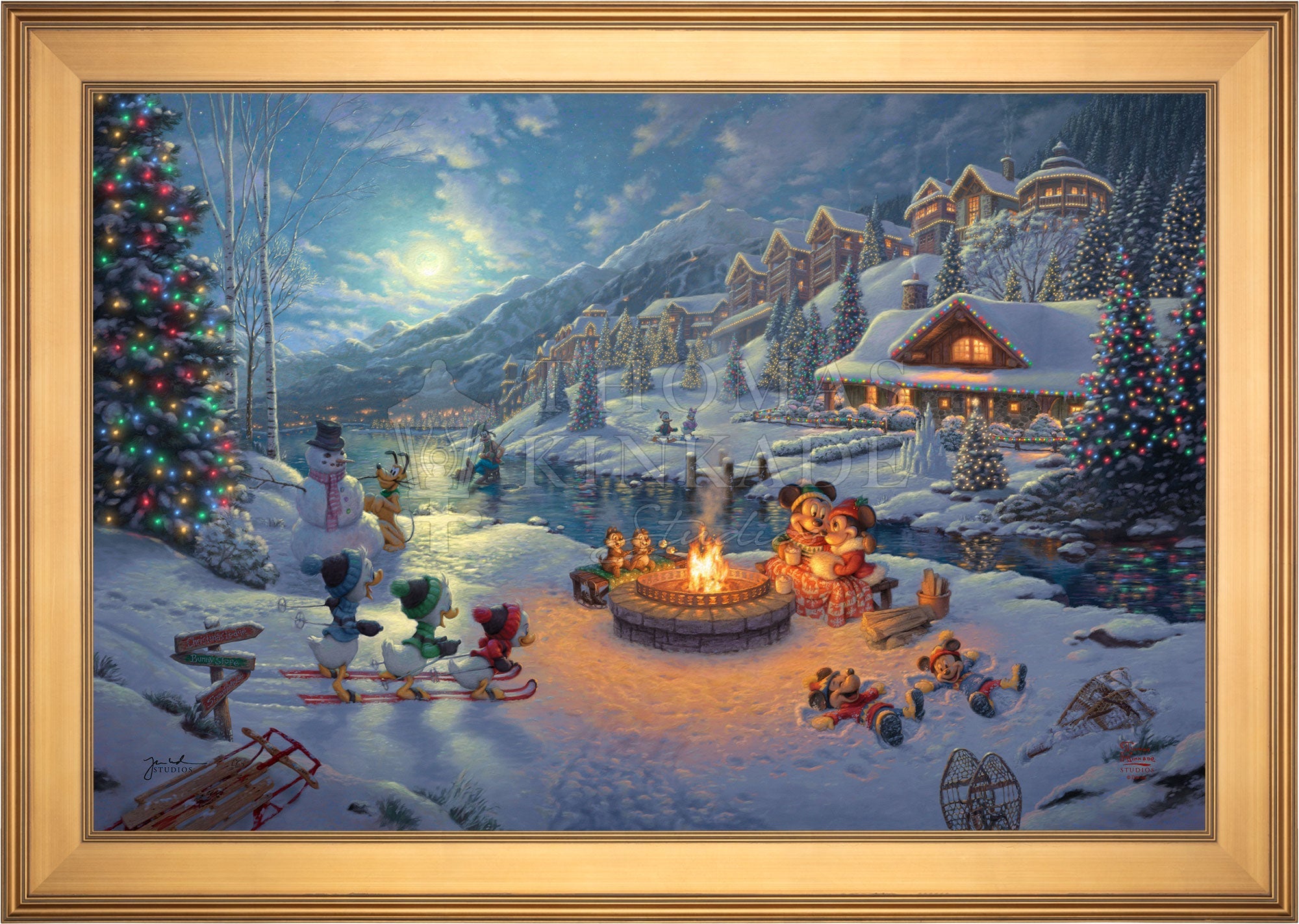Shop Disney Mickey and Minnie Christmas Lodge - Jewel Edition Art