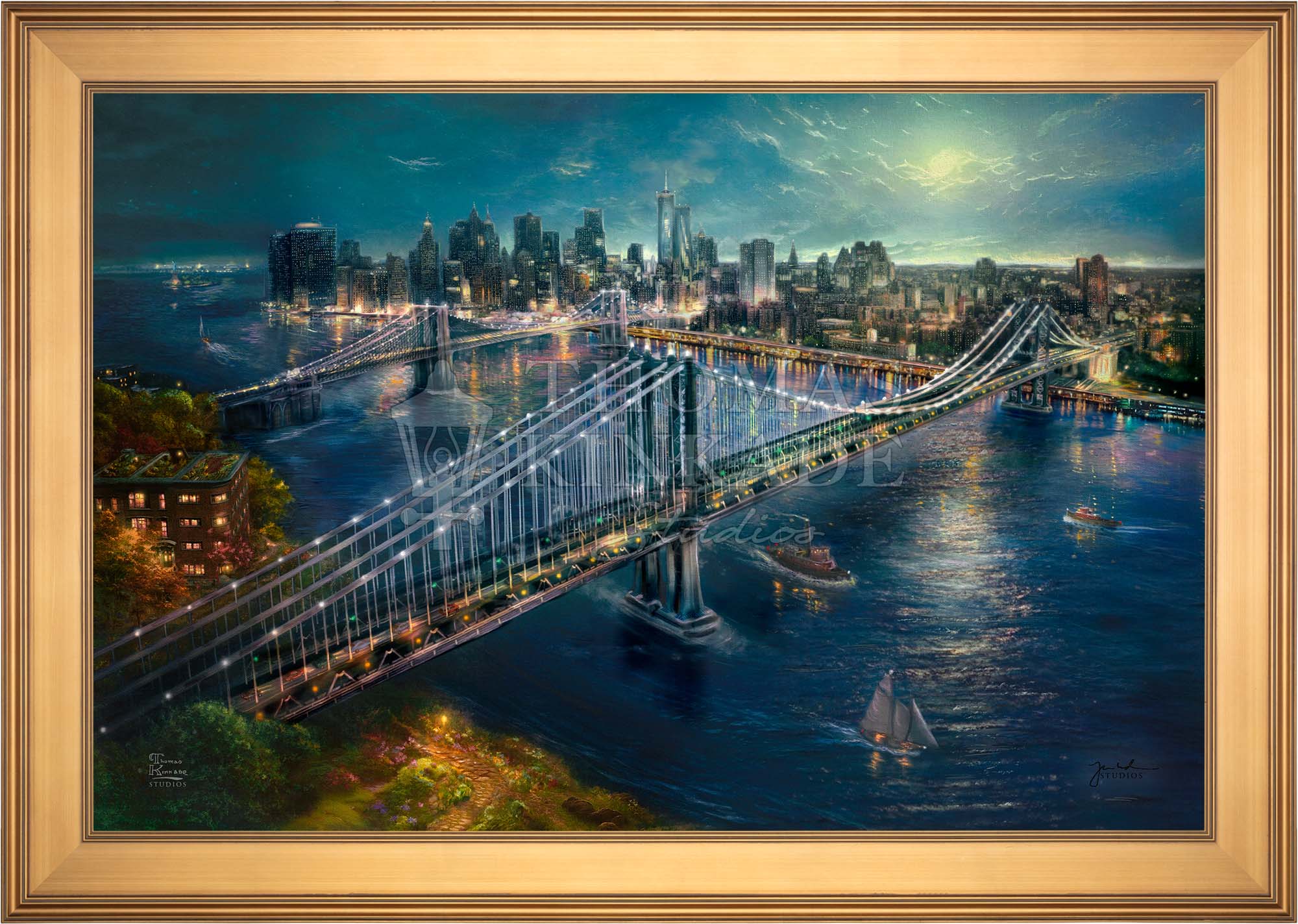 Shop Moonlight over Manhattan - Limited Edition Canvas Wall Art