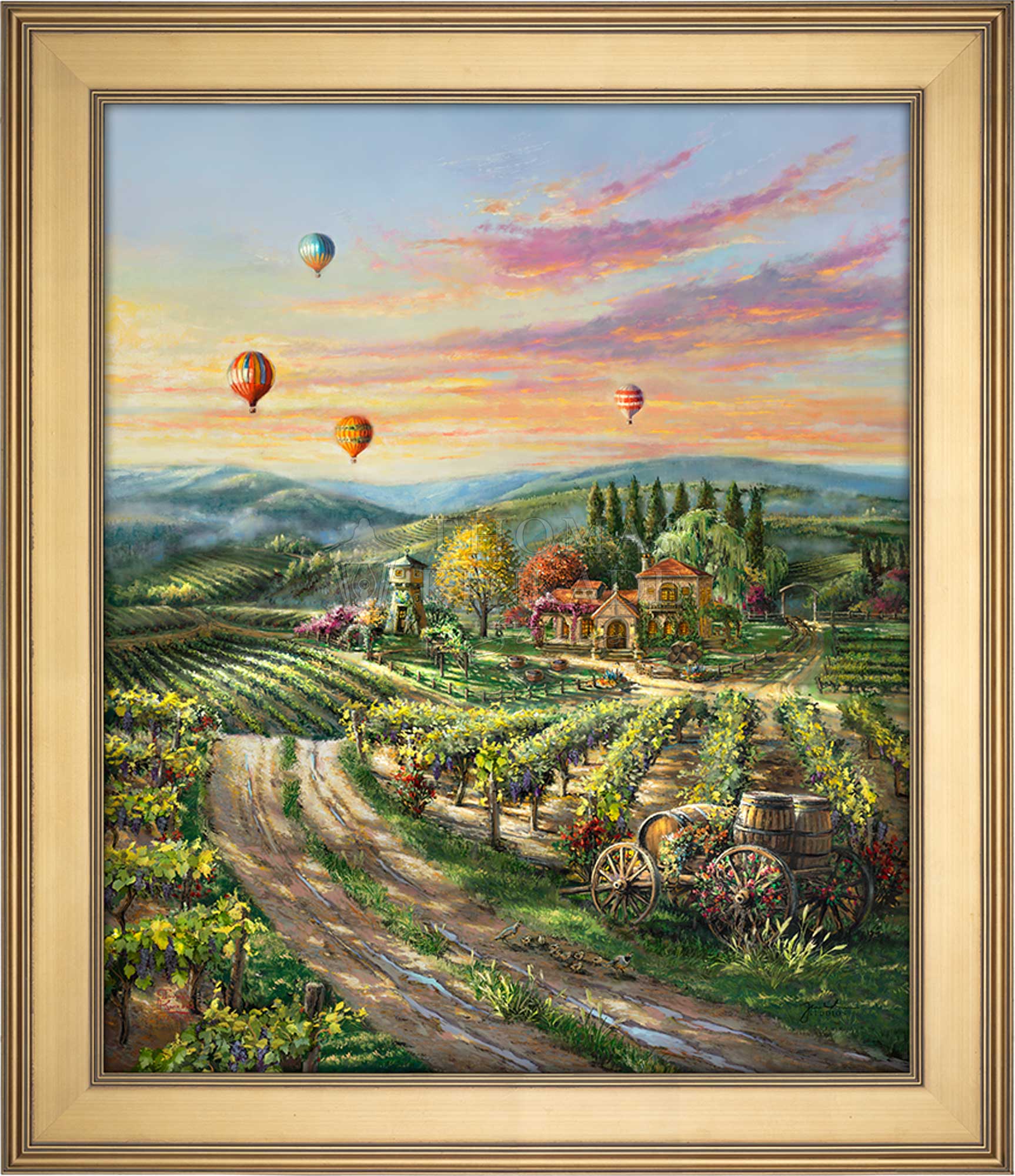 Peaceful Valley Vineyard - Limited Edition Canvas – Thomas Kinkade